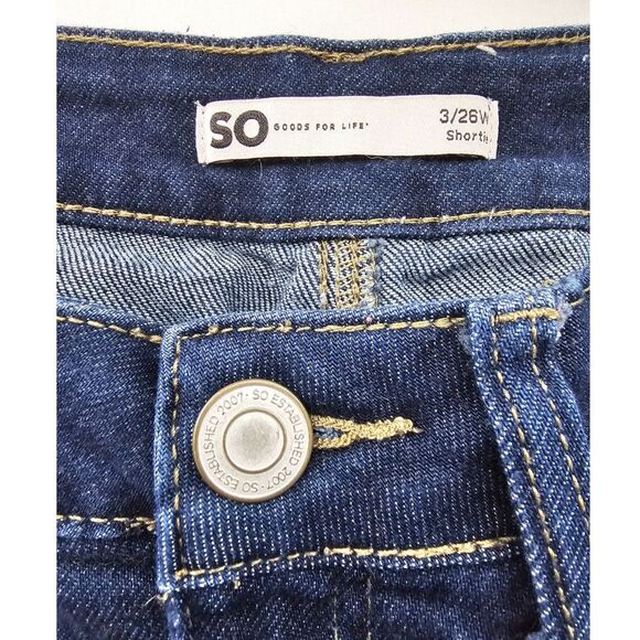 So Jean Shortie Shorts Blue Denim Women's Size 3/26 - Picture 3 of 7
